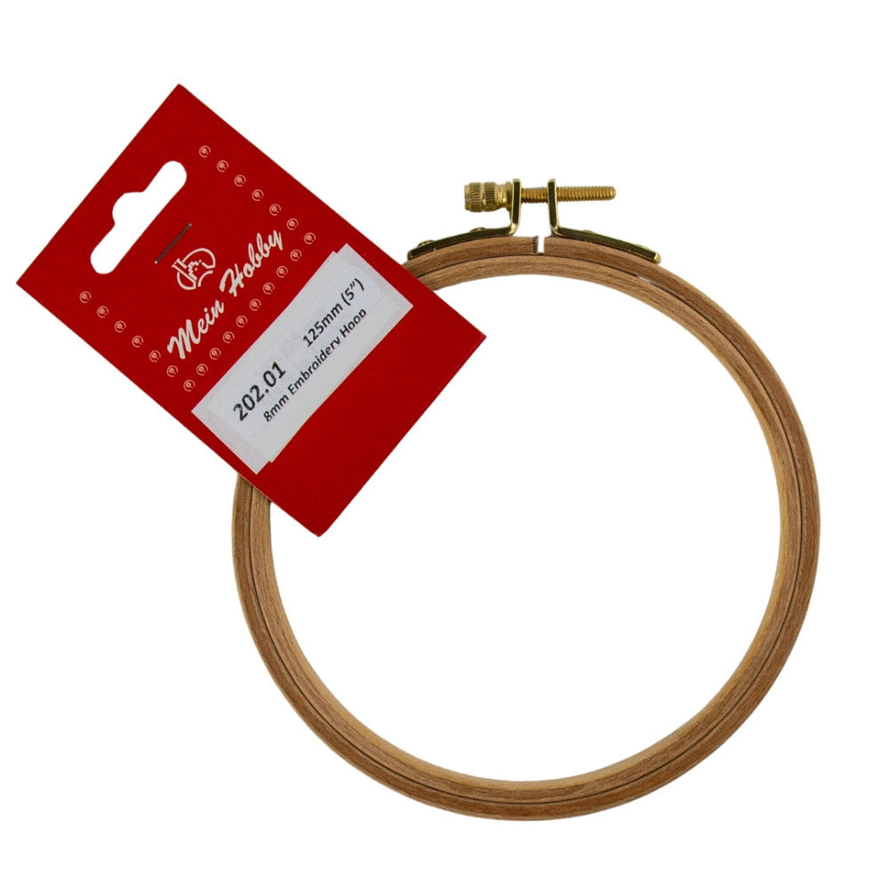 Klass and Gessmann Beechwood 125mm/5 Inch Hand and Machine Embroidery Hoop