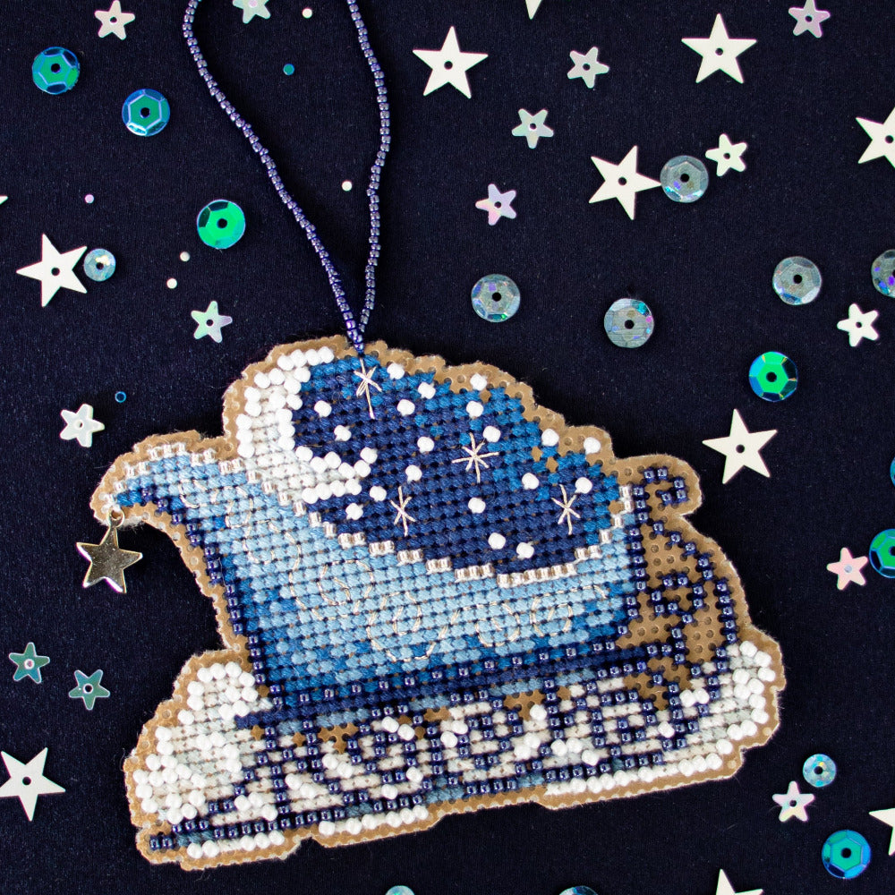 Mill Hill Celestial Sleigh Kit MH16-1731 Completed