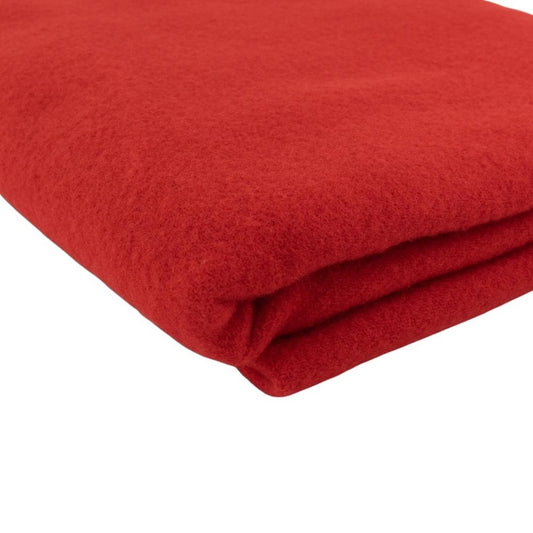 Pure Merino Wool Cot Size Blanket Red