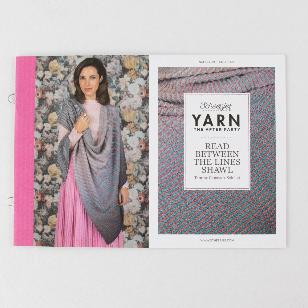 Scheepjes Yarn The After Party 19 Read Between the Lines Shawl Knitting Pattern