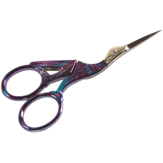 ToolTron Stained Glass Stork Scissor 3-1/2 inch/ 8.89cm