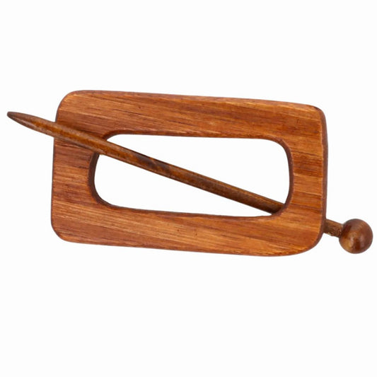 Rectangular 100mm Timber Shawl Pin
