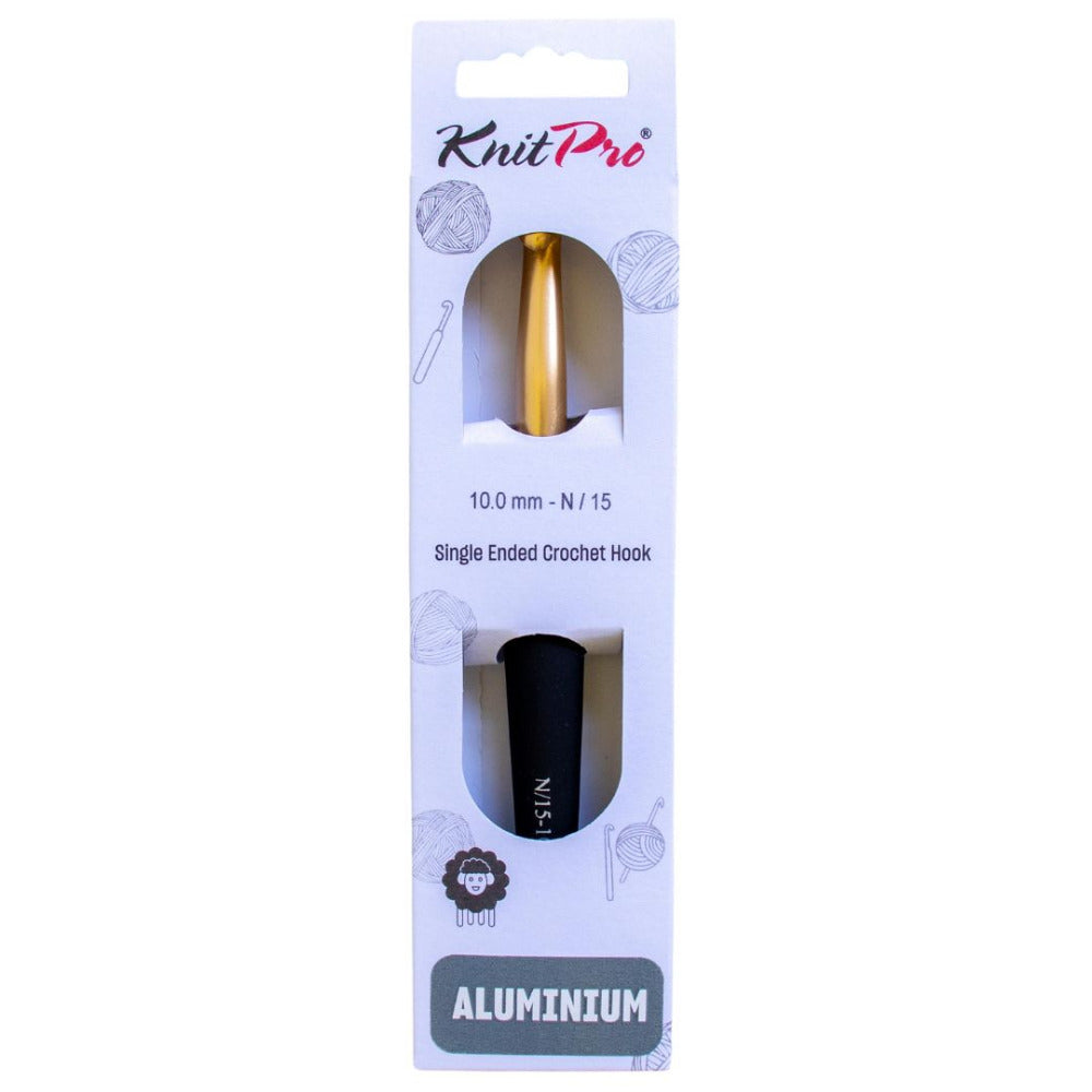 KnitPro Gold Aluminium Crochet Hook 10.0mm