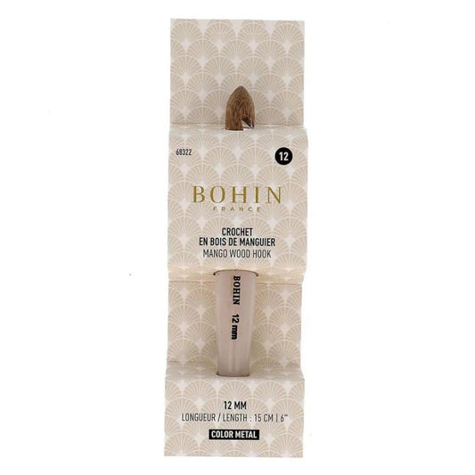 Bohin Mango Wood Crochet Hook 12.0mm