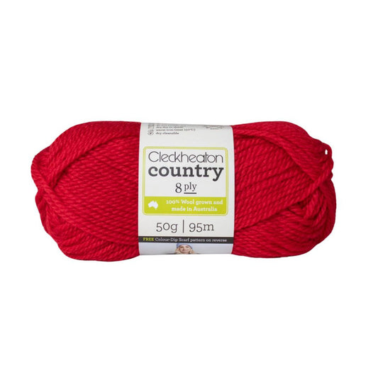 Cleckheaton Country 8 Ply 1872 Deep Red