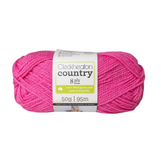 Cleckheaton Country 8 Ply 1977 Lolly Pink