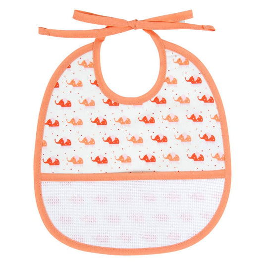 DMC Ready-to-Stitch Orange Elephant Bib 3 mth
