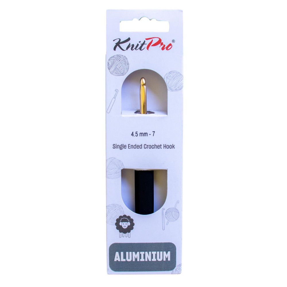 KnitPro Gold Aluminium Crochet Hook 4.5mm