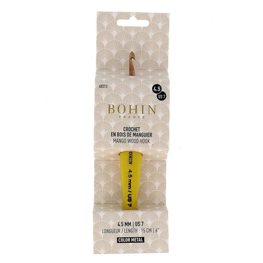 Bohin Mango Wood Crochet Hook 4.5mm