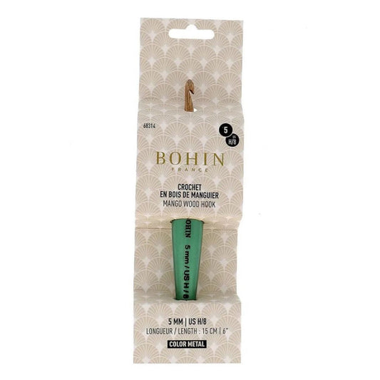 Bohin Mango Wood Crochet Hook 5.0mm