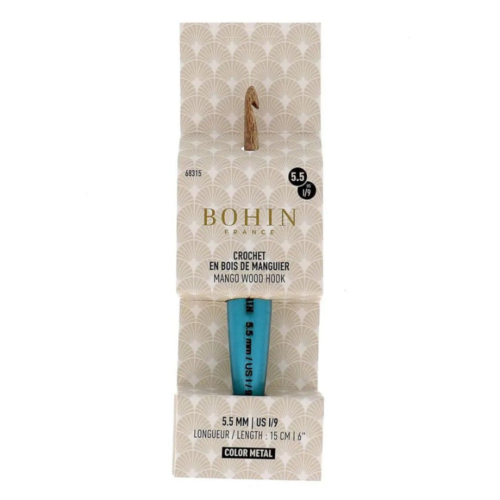 Bohin Mango Wood Crochet Hook 5.50mm