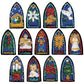 Stained Glass Design Works Felt Ornament Applique Kit Set Of 13