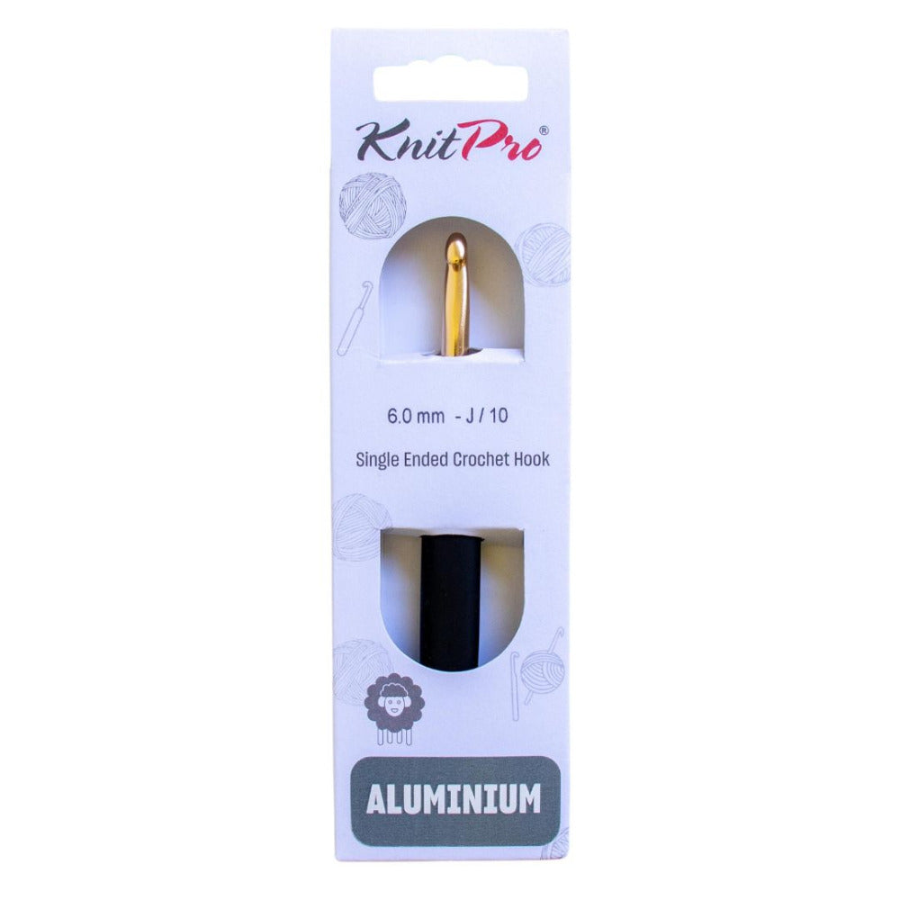 KnitPro Gold Aluminium Crochet Hook 6.0mm