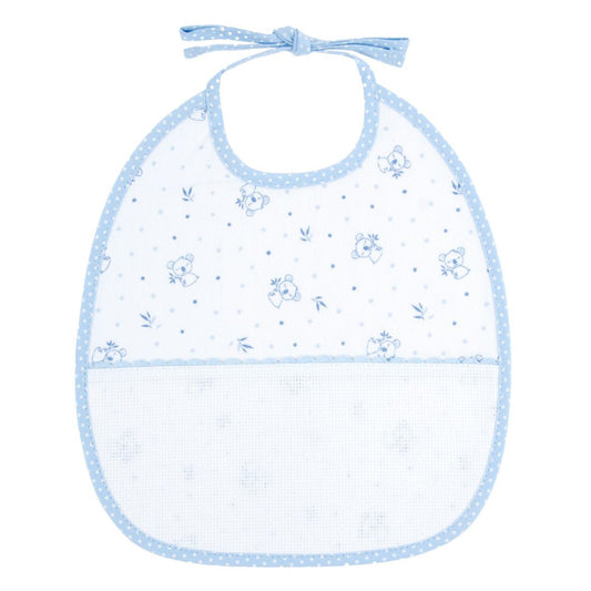 DMC Stitchable Koala Bib Blue 6 mth