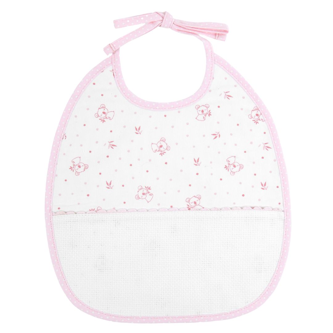 DMC Stitchable Koala Bib Pink 6 mth