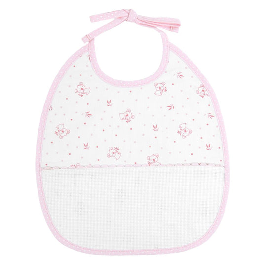 DMC Stitchable Koala Bib Pink 6 mth