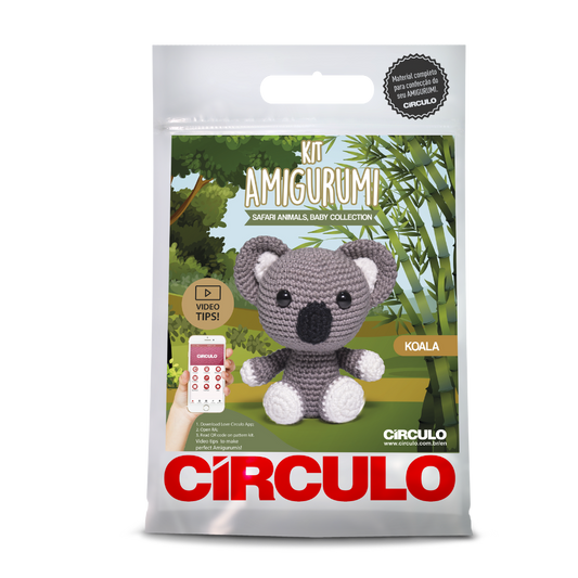 Circulo Amigurumi Kit "Baby Safari Animals" Koala kit packaging