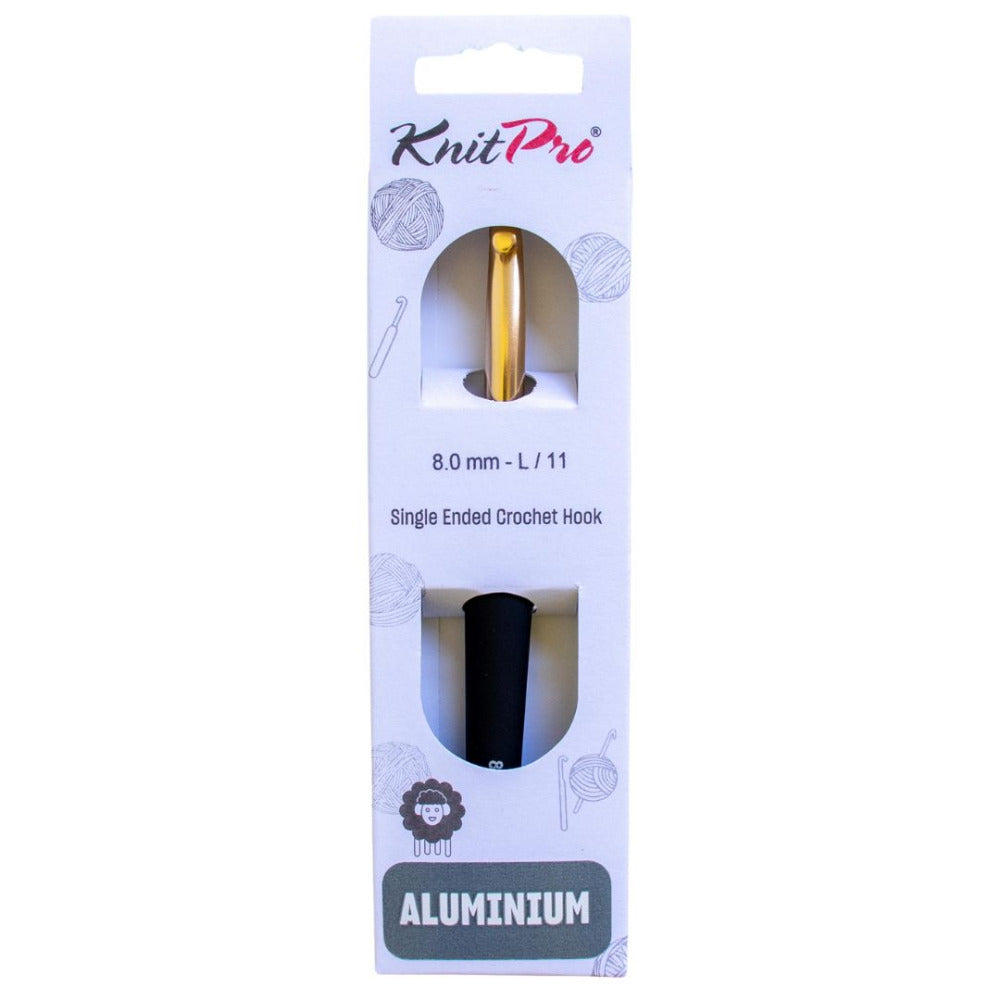 KnitPro Gold Aluminium Crochet Hook 8.0mm