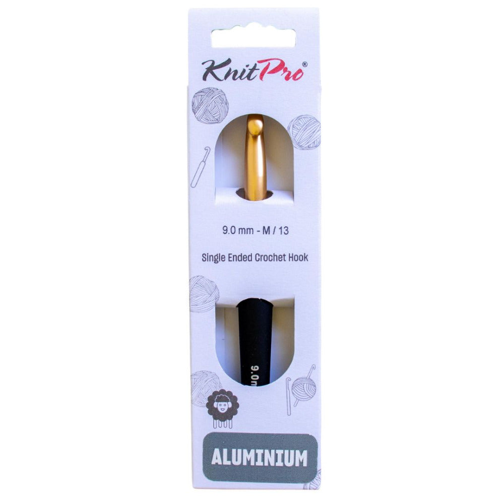 KnitPro Gold Aluminium Crochet Hook 9.0mm