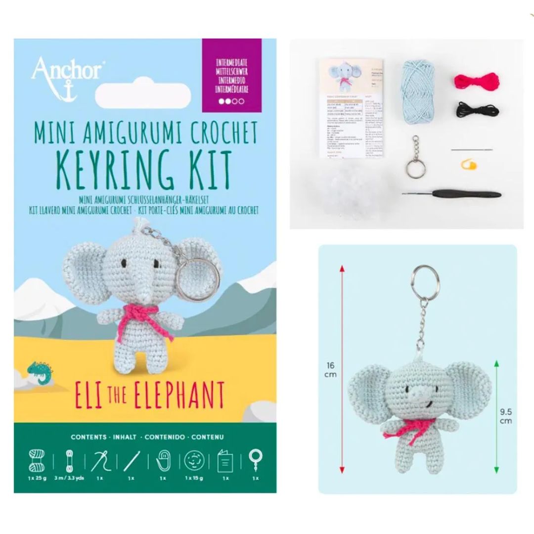 Anchor Mini Amigurumi Crochet Keyring Kit