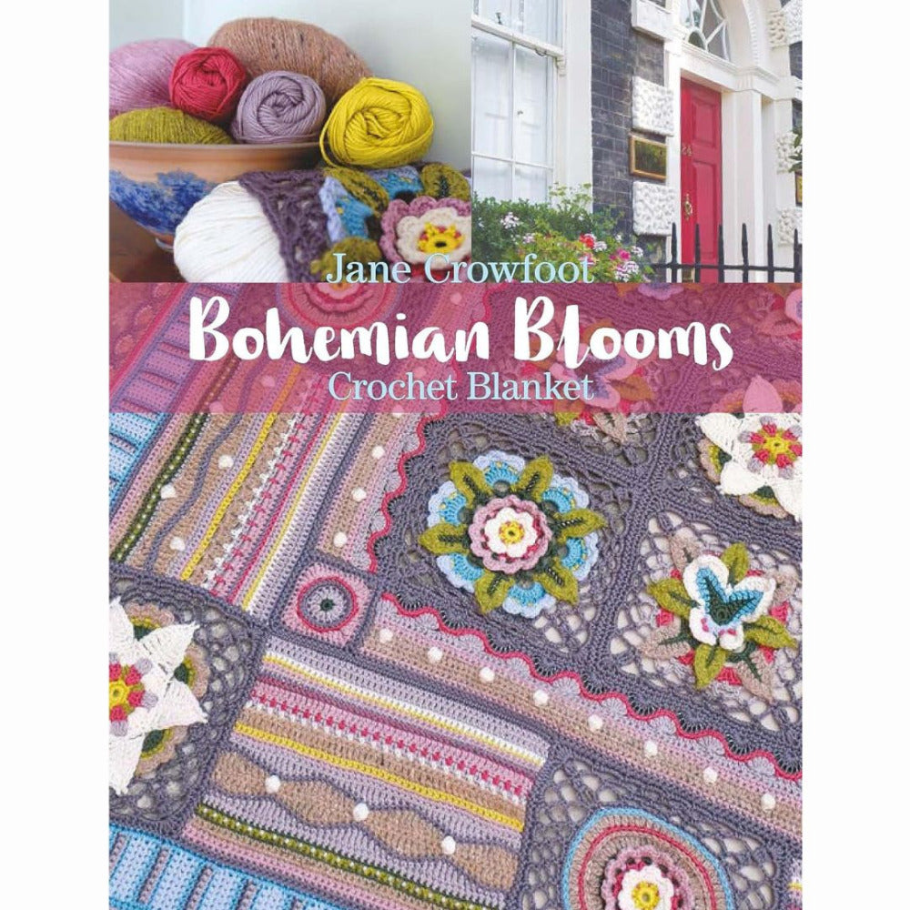 Bohemian Blooms Crochet Blanket by Jane Crowfoot