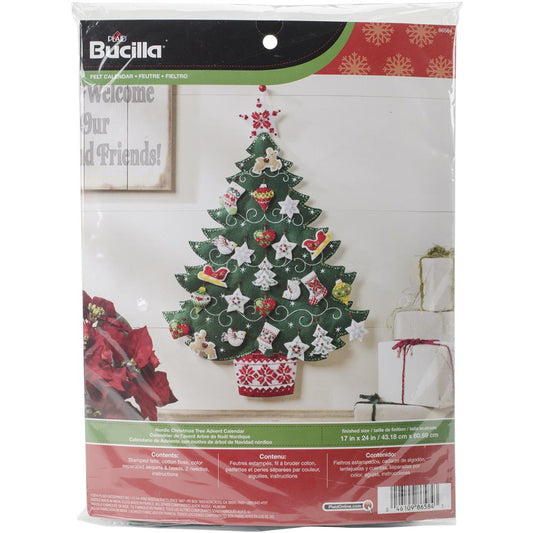 Nordic Tree Advent Calendar Bucilla Applique Kit 
