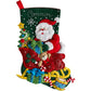 Santa's Sleigh Bucilla Felt Stocking Applique Kit 18"