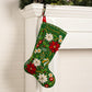 Poinsettia Elegance Bucilla Felt Stocking Applique Kit 18"
