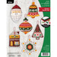 Santa's Nordic Set Bucilla Felt Ornaments Applique Kit Set Of 6