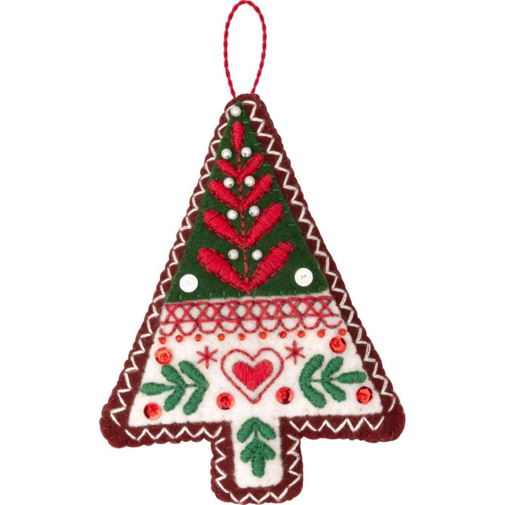 Santa's Nordic Set Bucilla Felt Ornaments Applique Kit Set Of 6