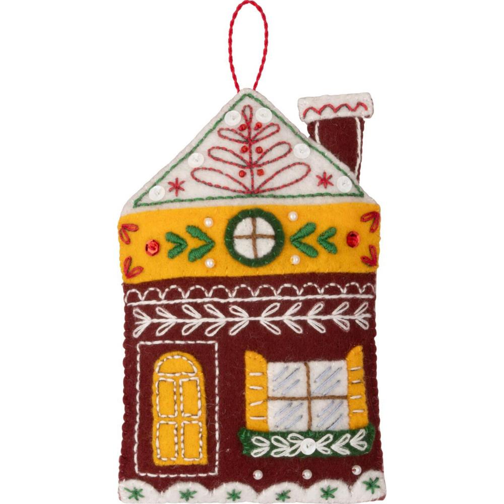 Santa's Nordic Set Bucilla Felt Ornaments Applique Kit Set Of 6