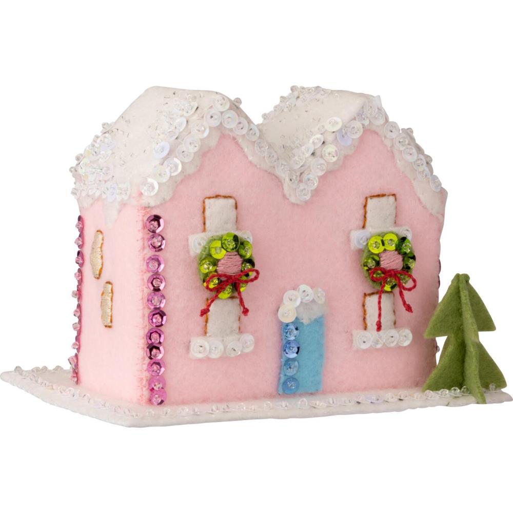 Putz Village Set of Three Felt Applique Kit