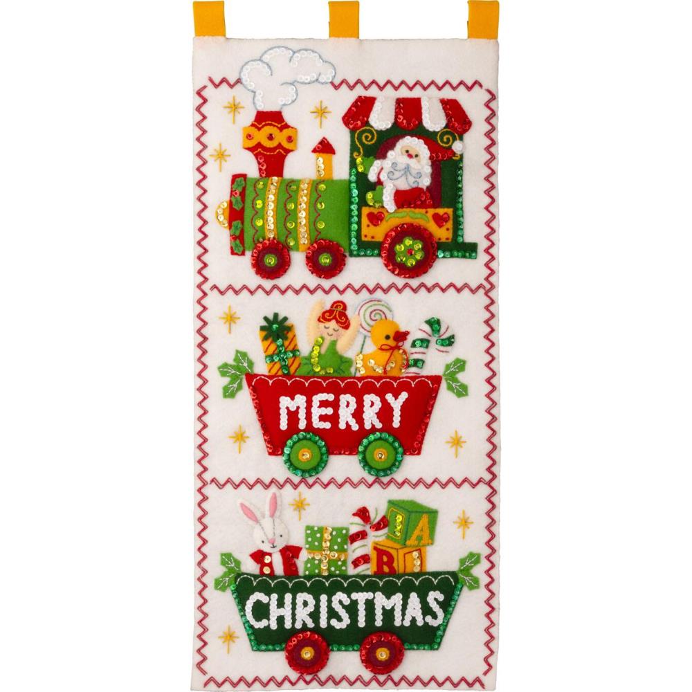 Jolly Trolley Wall Hanging Felt Applique Kit