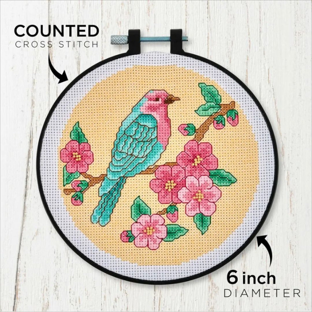 Bucilla Mindful Stitching Calming Bird Counted Cross Stitch Kit