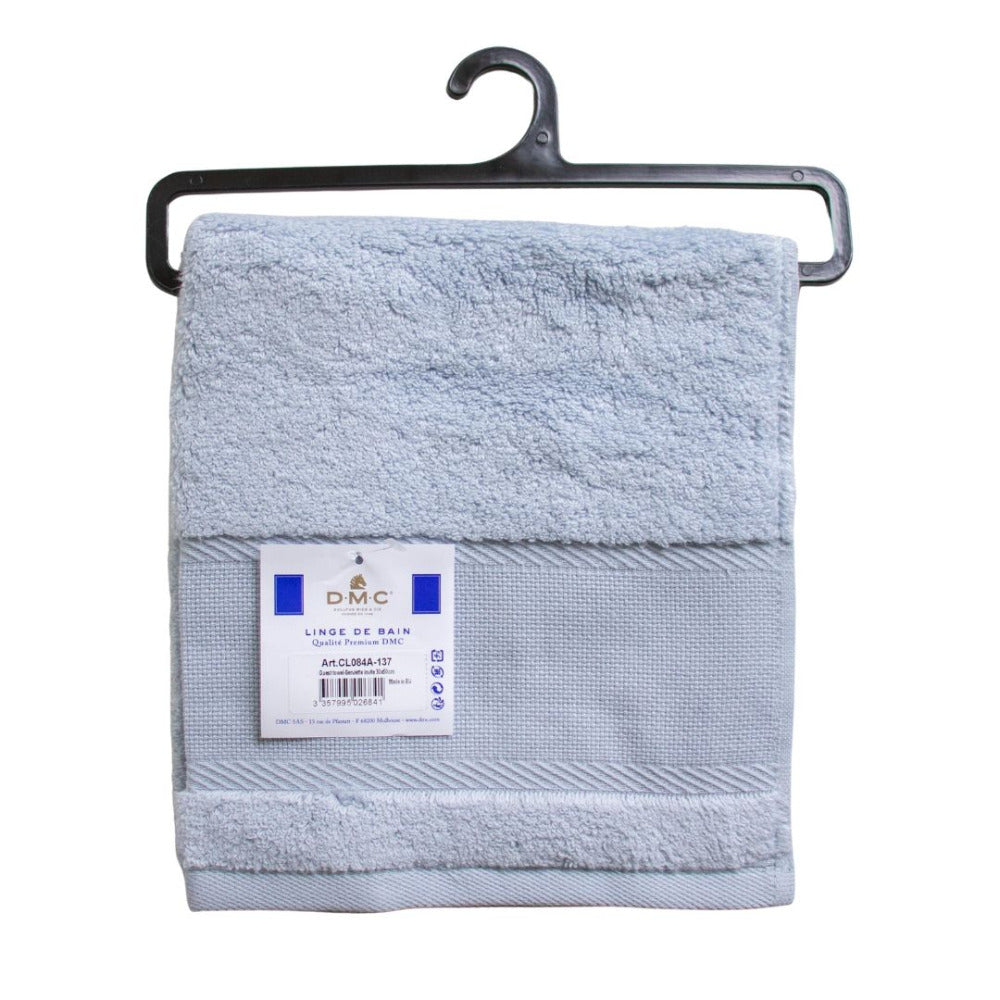 DMC Stitchable Guest Towel - Dusty Cloud Blue 30cm x 50cm