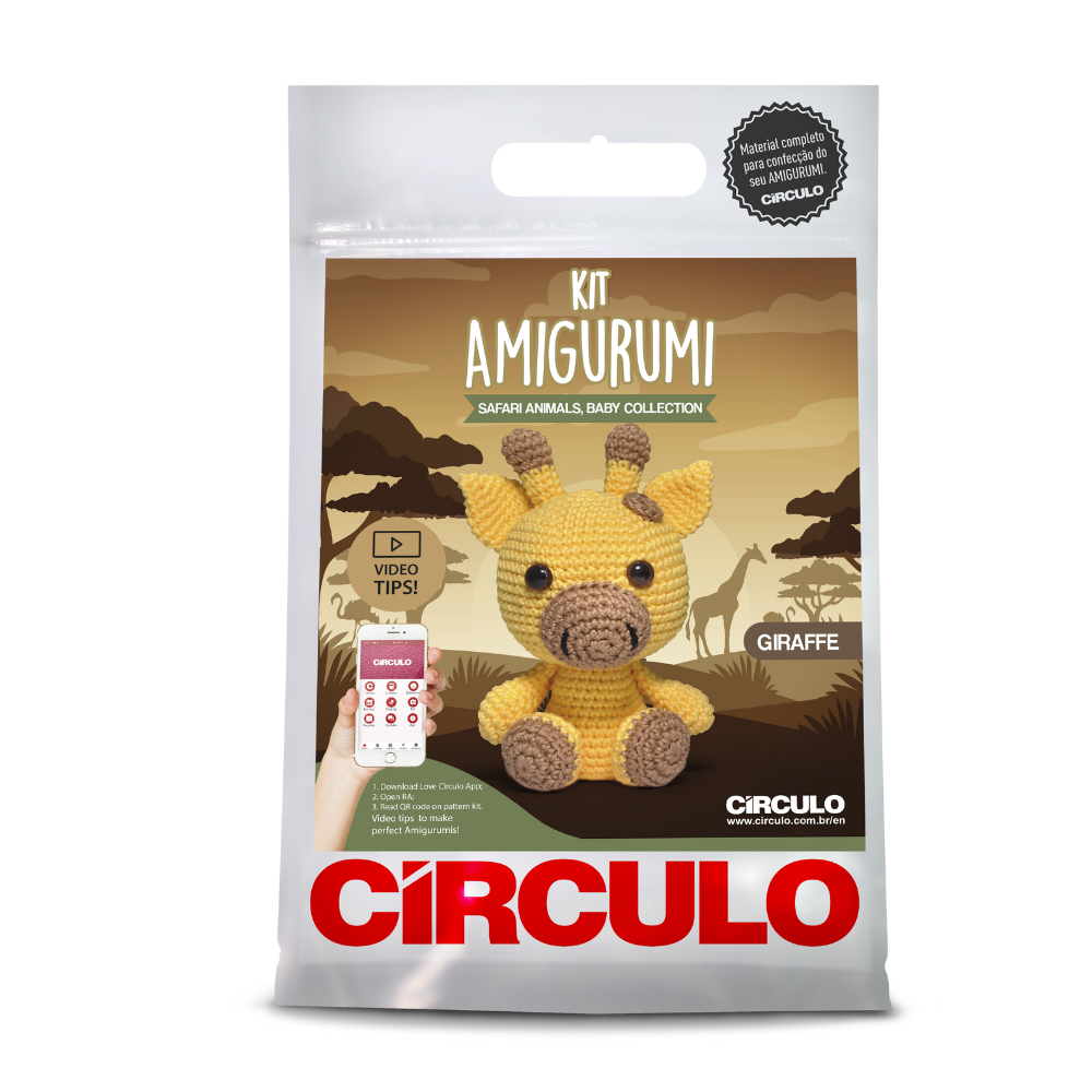 Circulo Amigurumi Kit "Baby Safari Animals" Giraffe