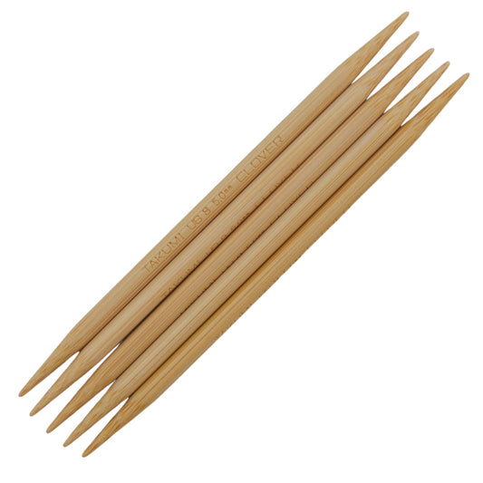 Clover Takumi Bamboo Double Pointed Knitting Needles 5.0mm/13cm