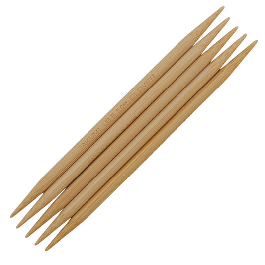 Clover Takumi Bamboo Double Pointed Knitting Needles 5.0mm/13cm