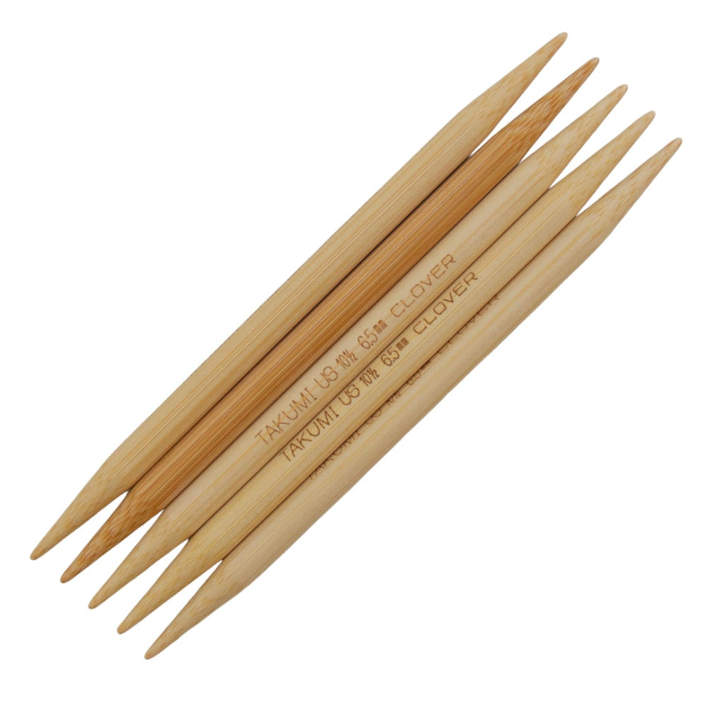 Clover Takumi Bamboo Double Pointed Knitting Needles 6.5mm/13cm