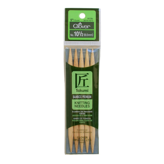 Clover Takumi Bamboo Double Pointed Knitting Needles 6.5mm/13cm