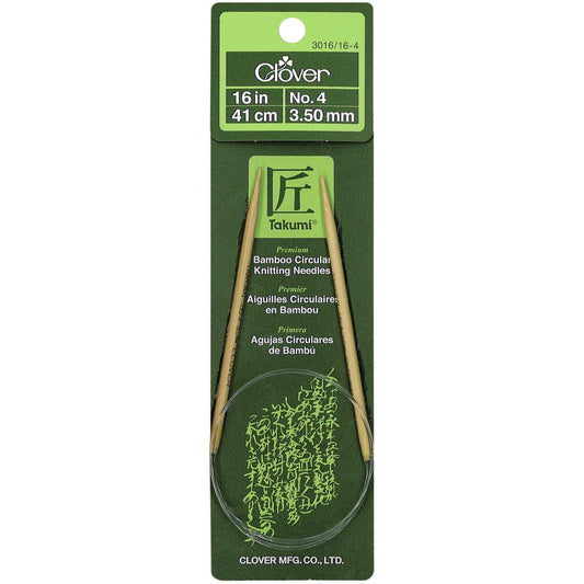 Clover Takumi Bamboo Fixed Circular Knitting Needle 3.5mm/41cm