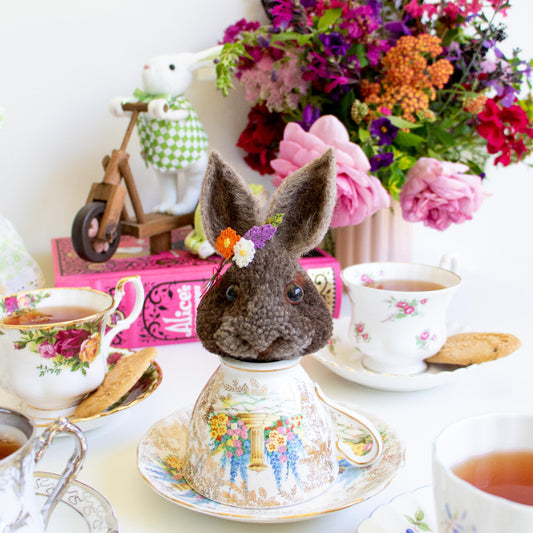 Clover's Large Felting Mat can be used to create needle felted elements, or entire projects, such as the ears of this March Hare.