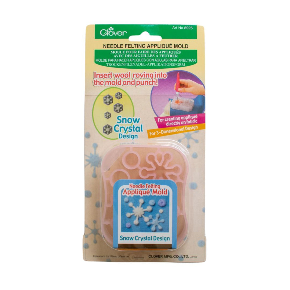 Clover 8925 Needle Felting Applique Mold Snow Crystal Thekraftymobile clover-8925-needle-felting-applique-mold-snow-crystal-thekraftymobile
