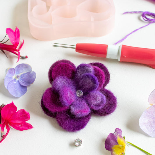 Clover 8922 Needle Felting Applique Mold Pansy