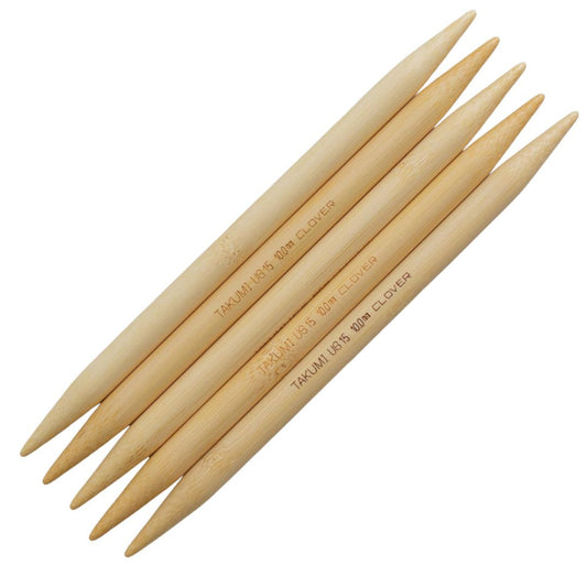 Clover Takumi Bamboo Double Pointed Knitting Needles 10.0mm/18cm