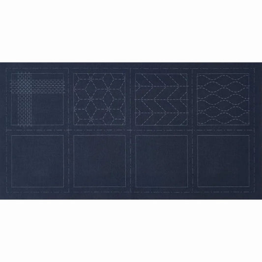 Cosmo Pre-Printed Sashiko Coasters Navy
