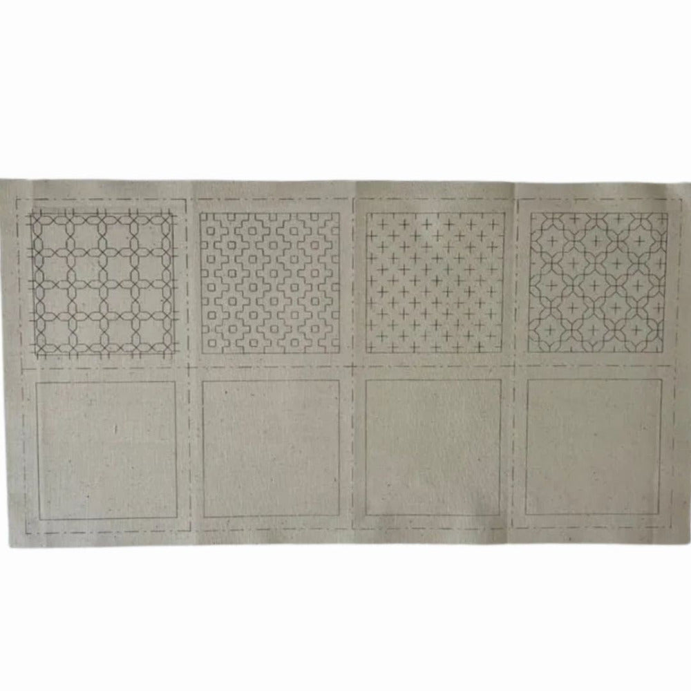Cosmo Pre-Printed Sashiko Coasters Ivory