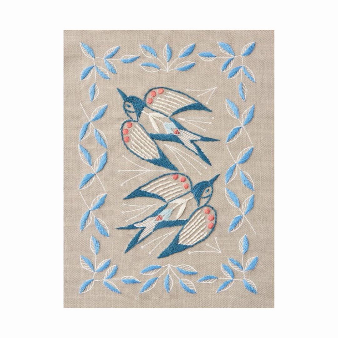 Cosmo "Swallow Garden" Embroidery Kit by Alice Makabe