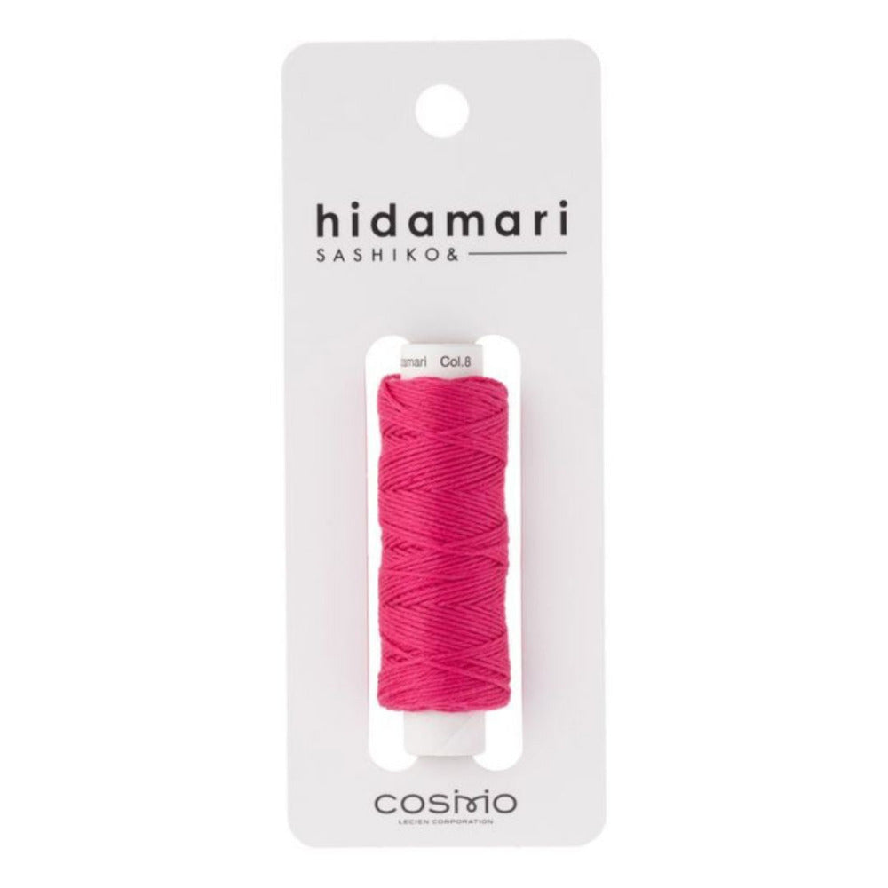 Cosmo "Hidamari" Sashiko Thread Colour 8 Hot Pink