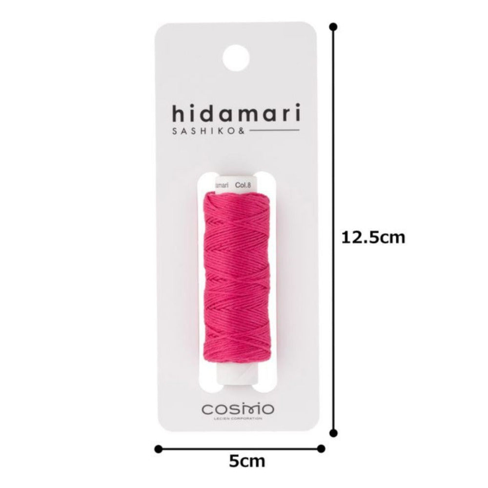 Cosmo "Hidamari" Sashiko Thread Colour 8 Hot Pink